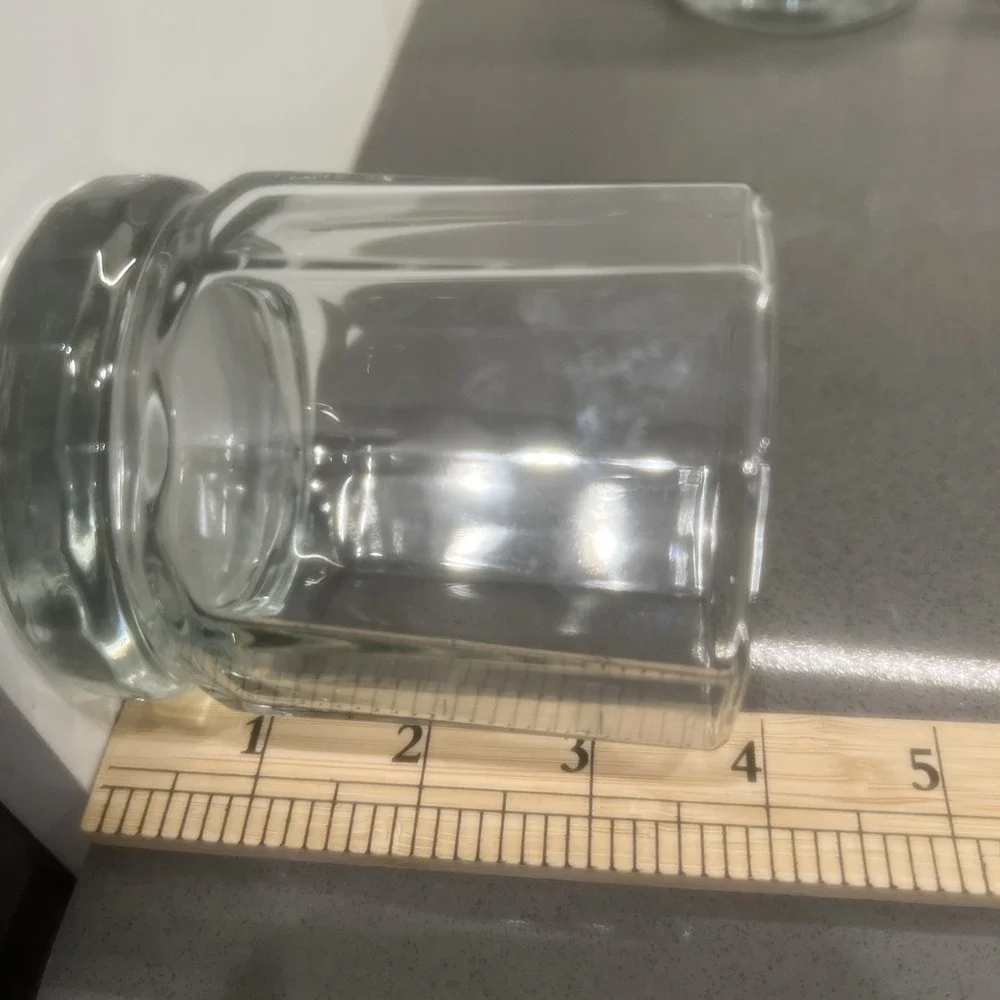 3-VTG-Anchor Hocking Essex Clear Rocks Glasses Octagon DOF Whiskey Tumblers USA